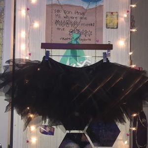 BLACK HALLOWEEN SKIRT, SIZE 2XL